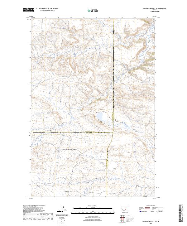 Locomotive Butte SW topographic map thumbnail