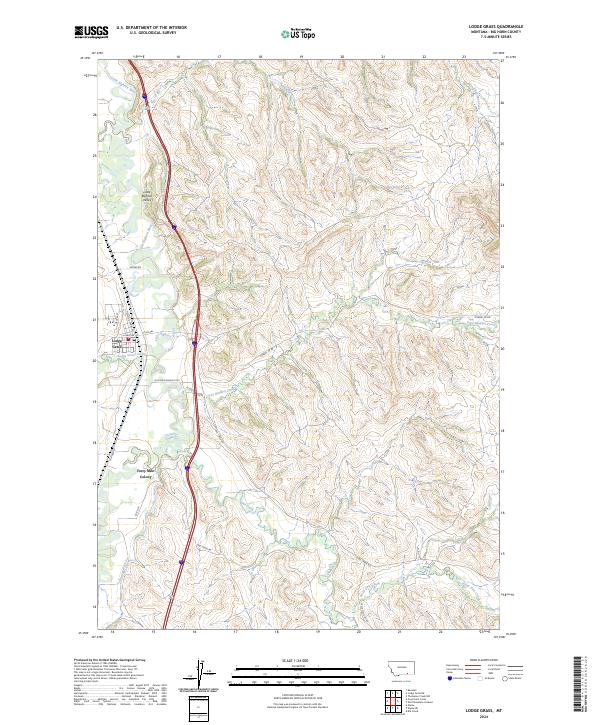 Lodge Grass 2024 topographic map thumbnail