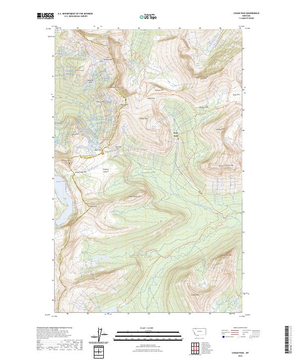 Logan Pass 2024 topographic map thumbnail