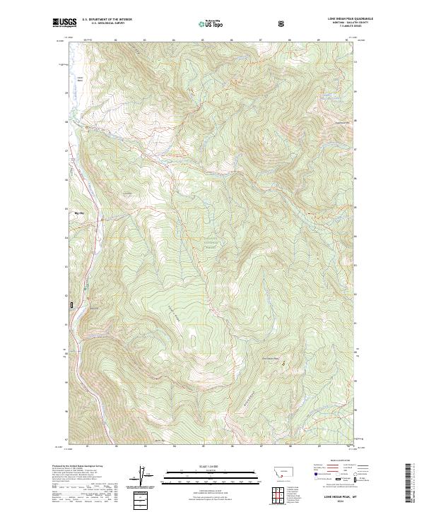 Lone Indian Peak topographic map thumbnail