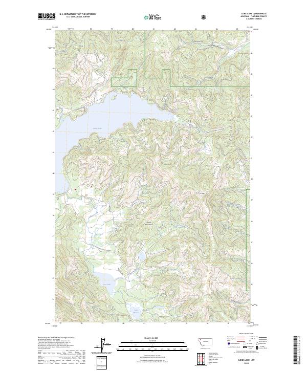 Lone Lake topographic map thumbnail