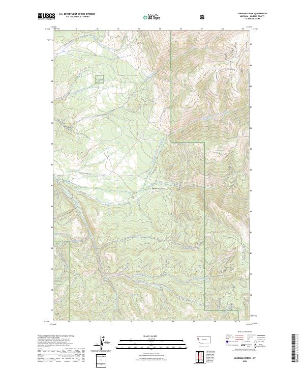 Loneman Creek topographic map thumbnail