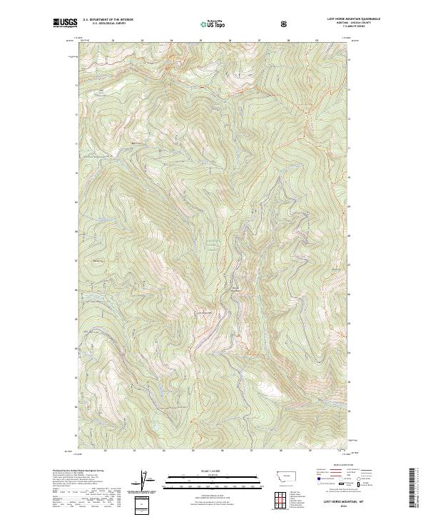 Lost Horse Mountain topographic map thumbnail