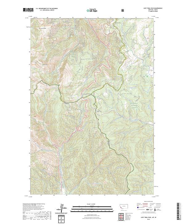 Lost Trail Pass 2024 topographic map thumbnail