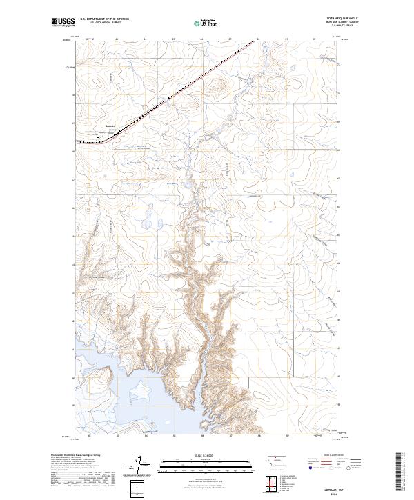 Lothair 2024 topographic map thumbnail