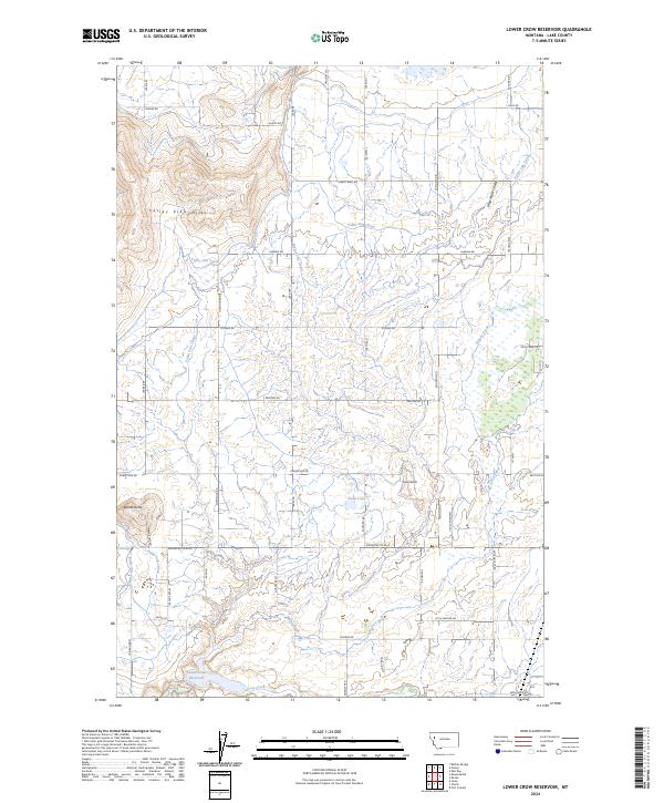 Lower Crow Reservoir topographic map thumbnail
