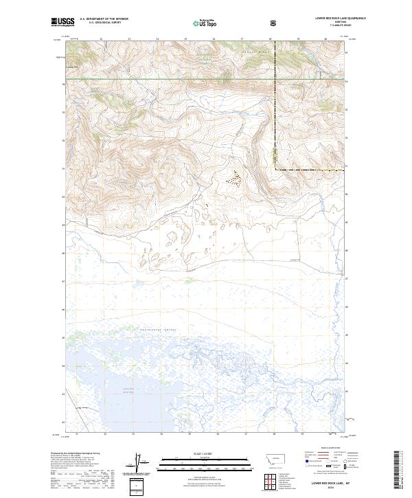Lower Red Rock Lake topographic map thumbnail