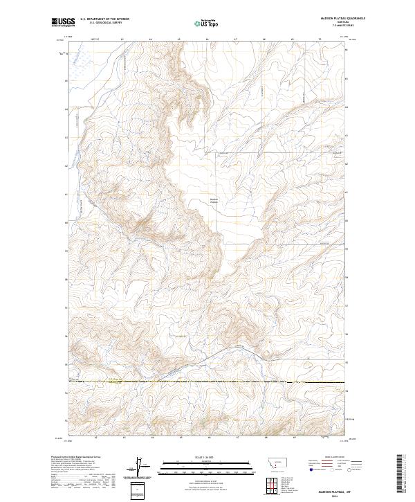 Madison Plateau topographic map thumbnail