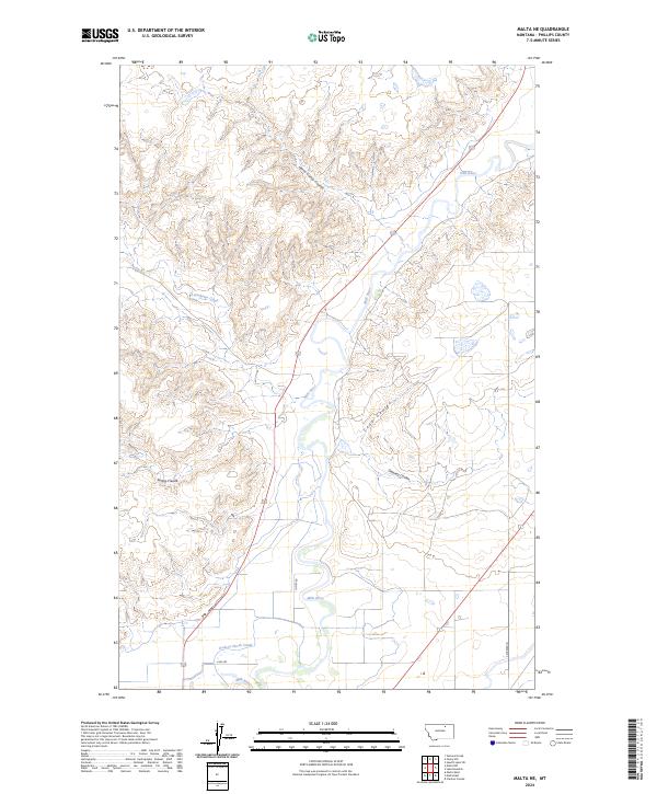 Malta NE 2024 topographic map thumbnail