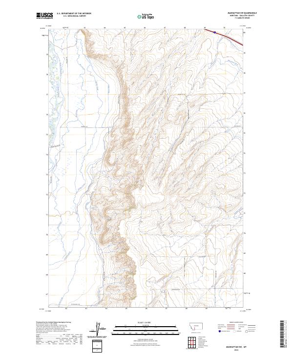 Manhattan SW 2024 topographic map thumbnail