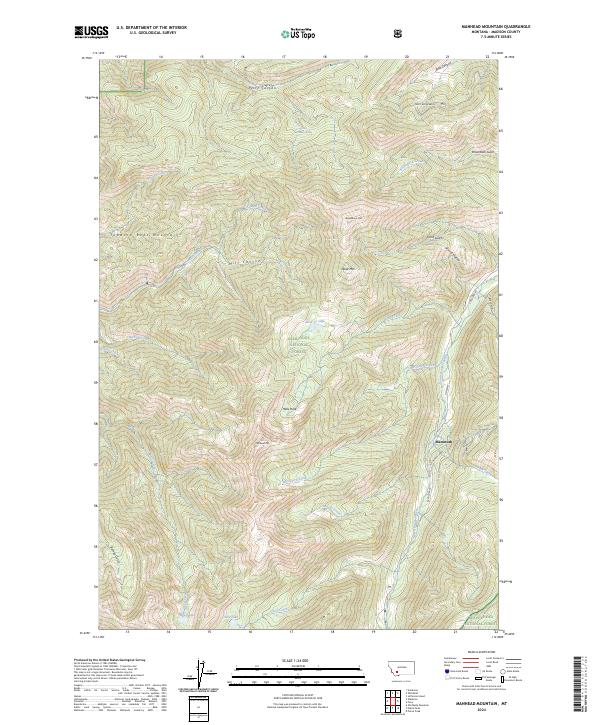 Manhead Mountain 2024 topographic map thumbnail
