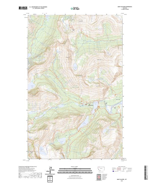 Many Glacier topographic map thumbnail