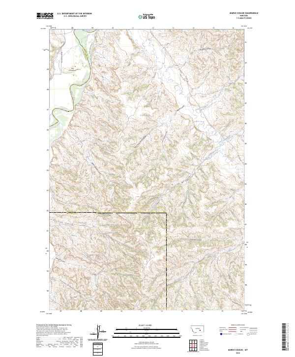 Marsh Coulee 2024 topographic map thumbnail