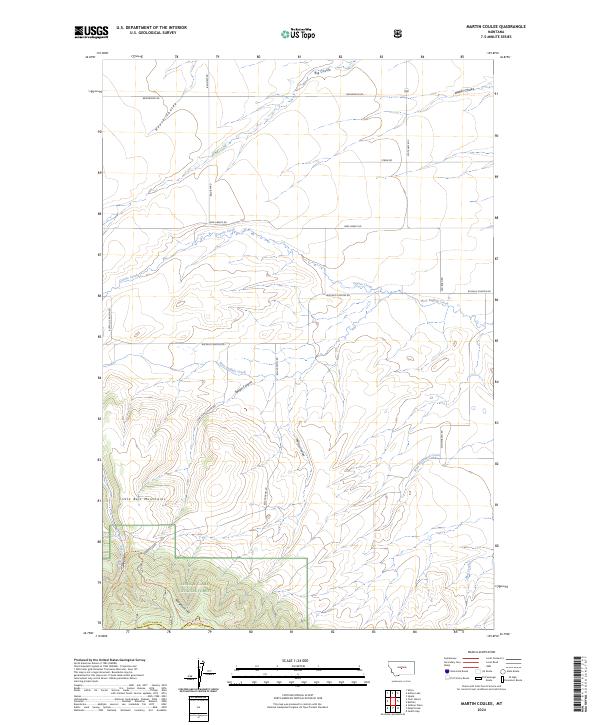Martin Coulee topographic map thumbnail