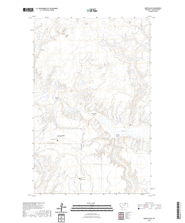 Martin Lake topographic map thumbnail