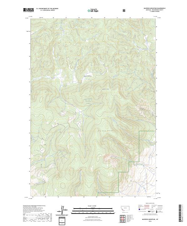 Maverick Mountain 2024 topographic map thumbnail