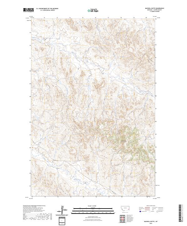 Maxwell Butte 2024 topographic map thumbnail