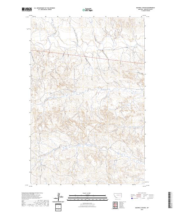 Maxwell Coulee 2024 topographic map thumbnail