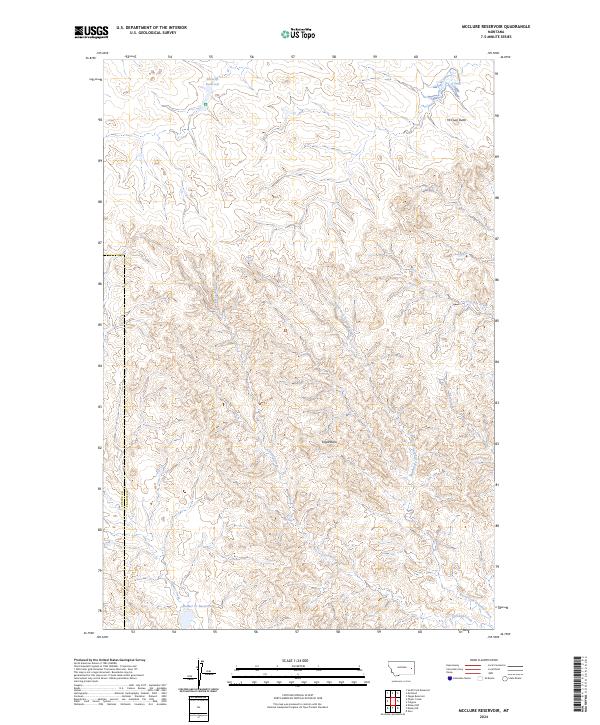 McClure Reservoir topographic map thumbnail