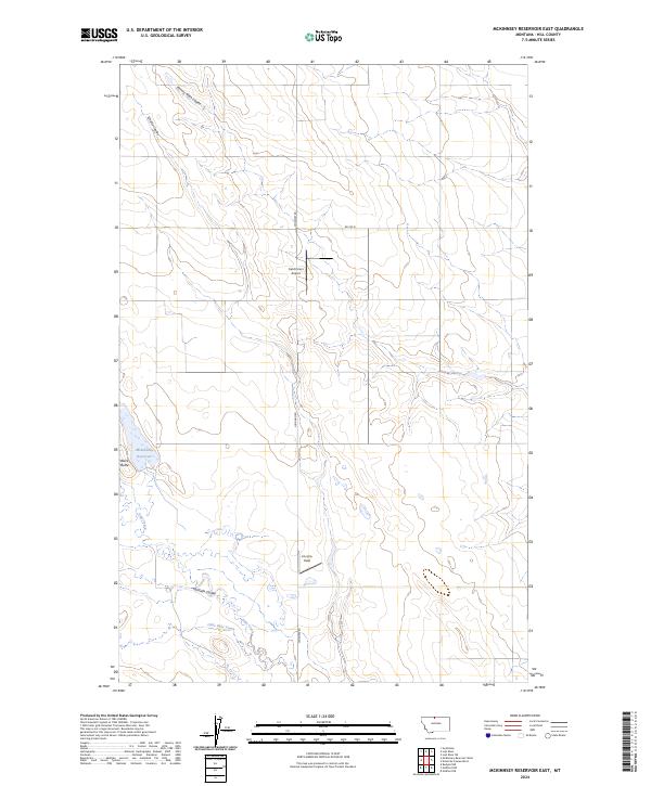 McKinnsey Reservoir East topographic map thumbnail