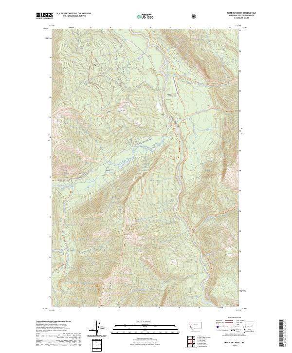 Meadow Creek topographic map thumbnail