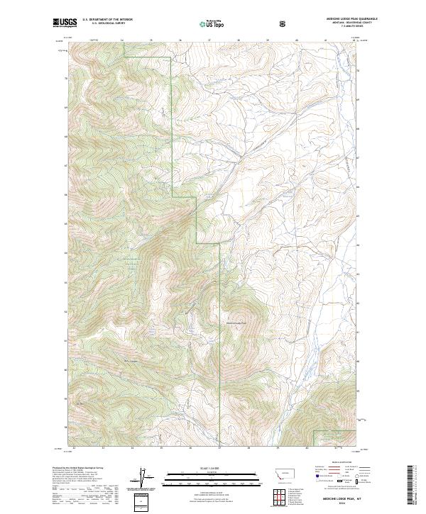 Medicine Lodge Peak topographic map thumbnail