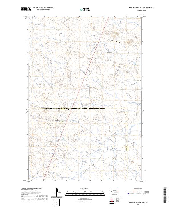 Medicine Rocks State Park topographic map thumbnail