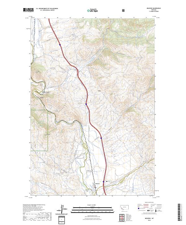 Melrose 2024 topographic map thumbnail
