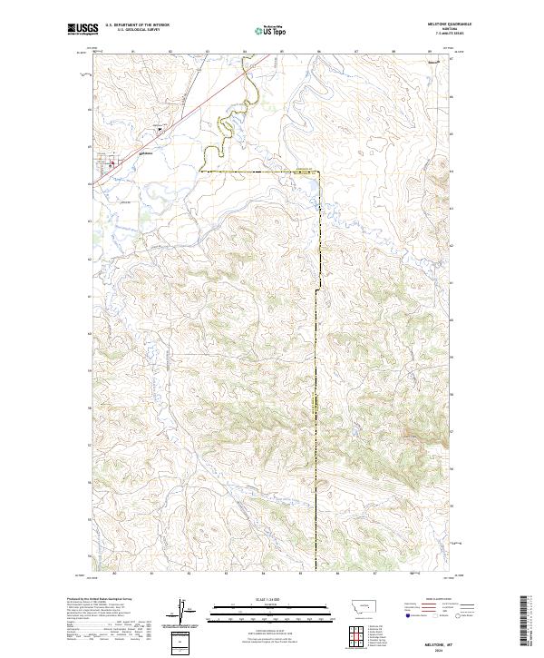 Melstone 2024 topographic map thumbnail