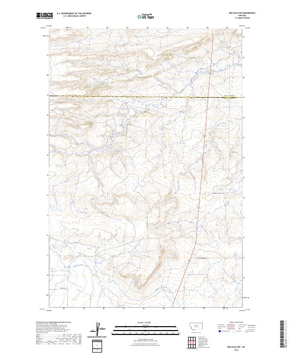 Melville NW topographic map thumbnail