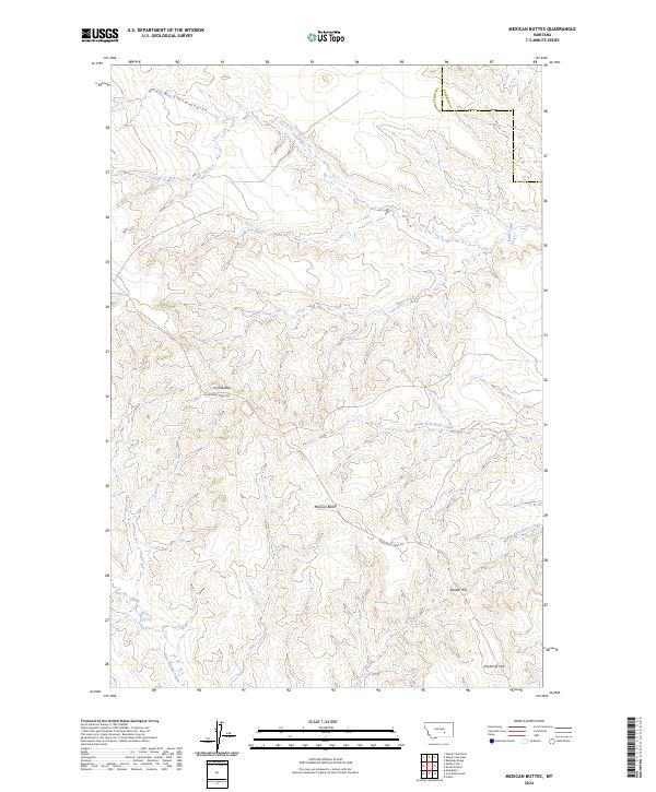 Mexican Buttes topographic map thumbnail