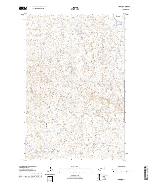 Mildred NE topographic map thumbnail