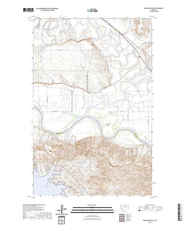 Milk River Hills topographic map thumbnail