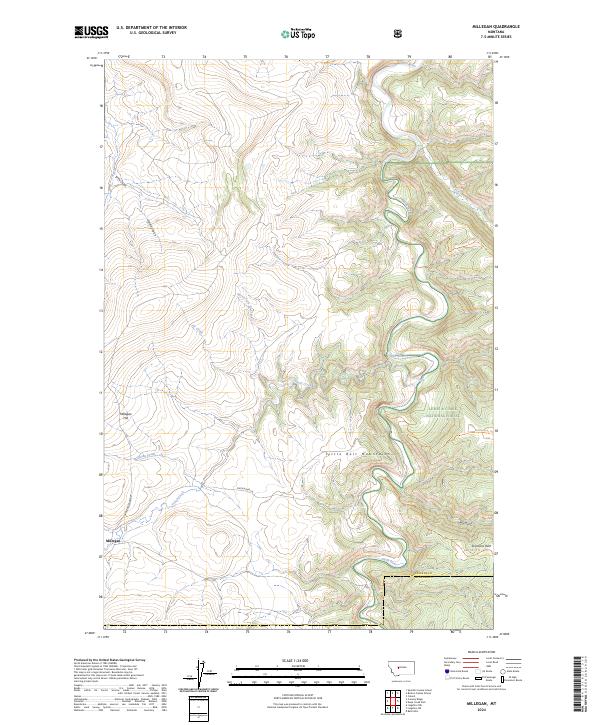 Millegan topographic map thumbnail