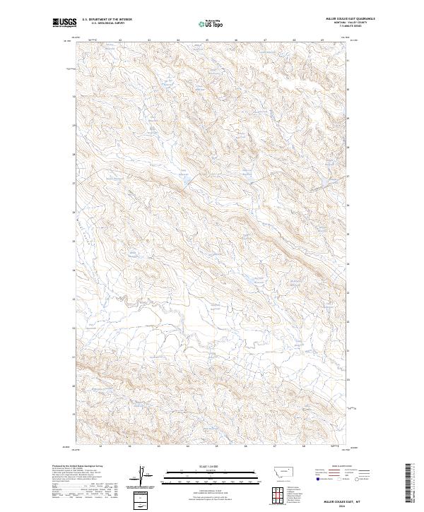 Miller Coulee East topographic map thumbnail
