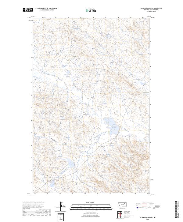 Miller Coulee West topographic map thumbnail