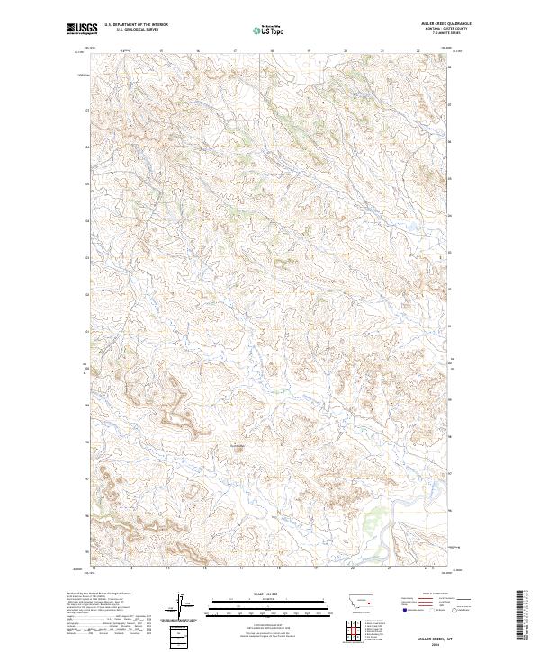 Miller Creek topographic map thumbnail