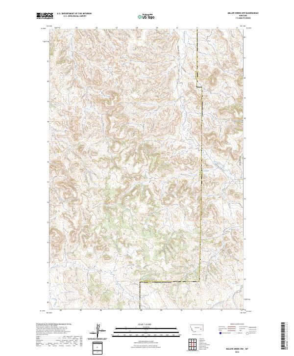 Miller Creek NW topographic map thumbnail
