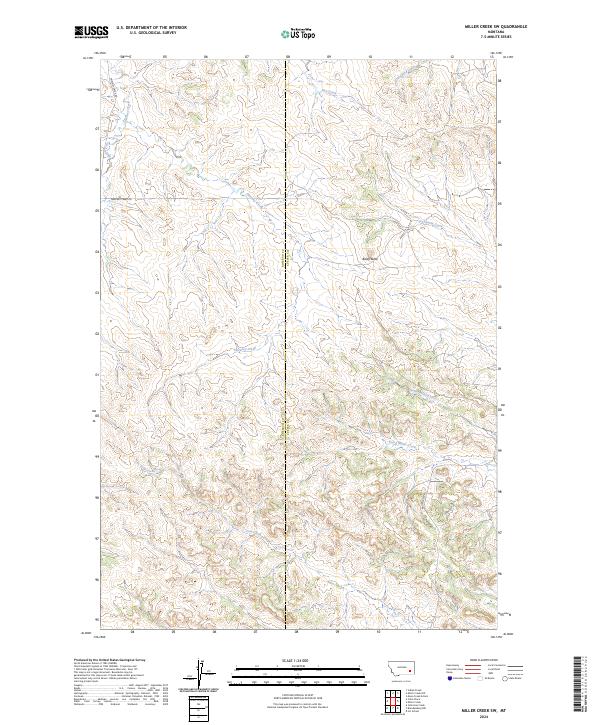 Miller Creek SW topographic map thumbnail