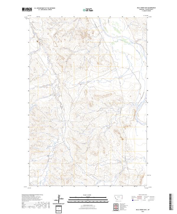 Mills Creek East topographic map thumbnail