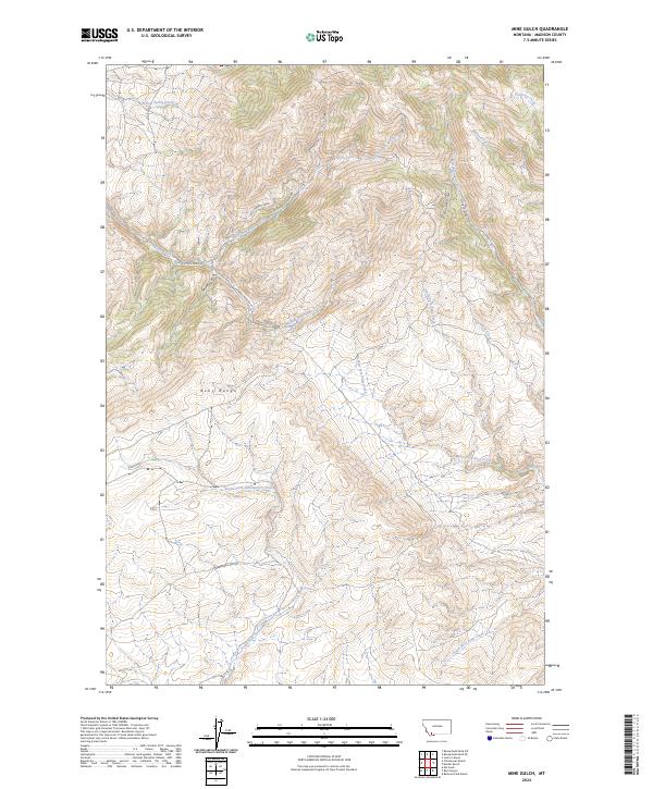 Mine Gulch topographic map thumbnail