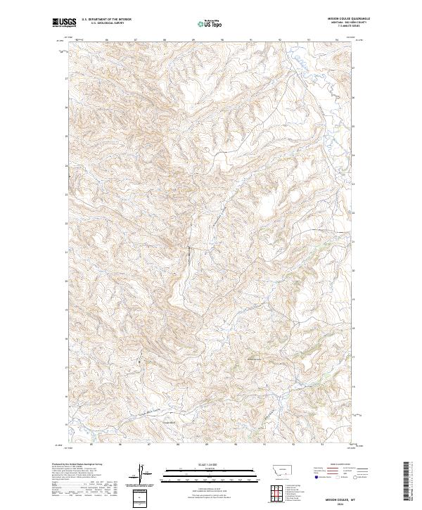 Mission Coulee topographic map thumbnail