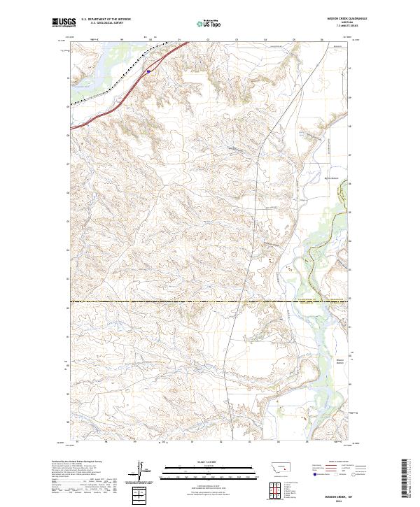 Mission Creek topographic map thumbnail