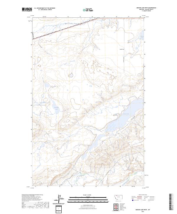 Mission Lake West topographic map thumbnail