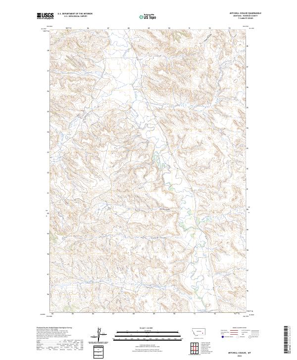 Mitchell Coulee topographic map thumbnail