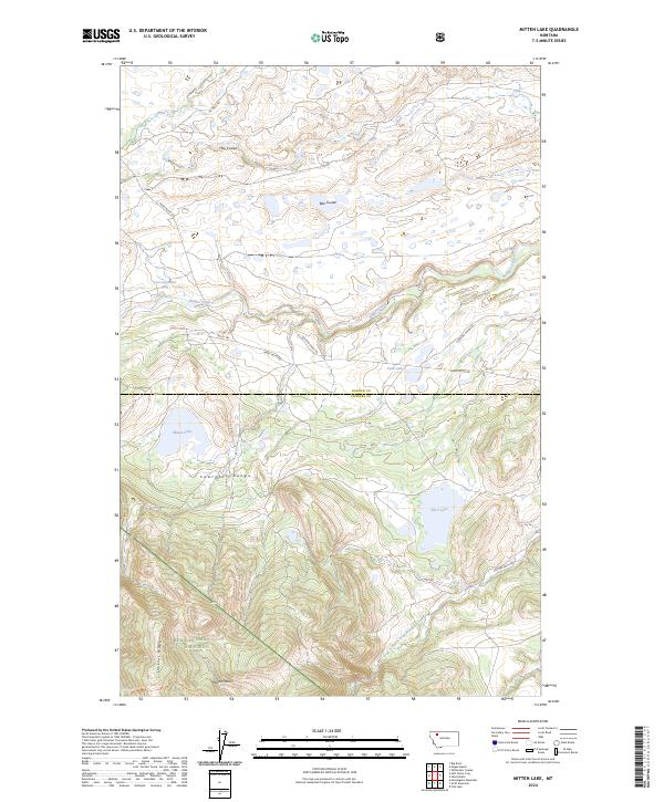 Mitten Lake topographic map thumbnail