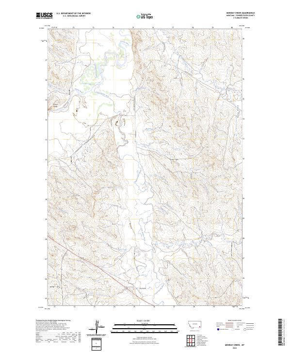 Monday Creek topographic map thumbnail