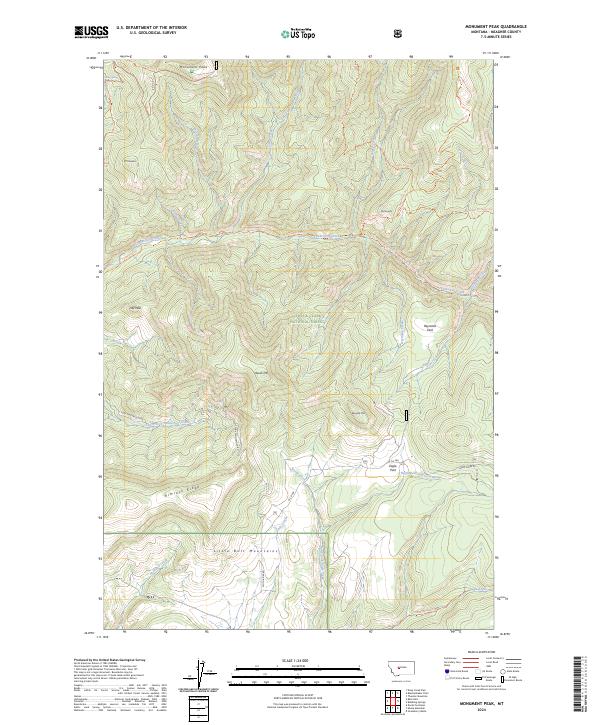Monument Peak 2024 topographic map thumbnail