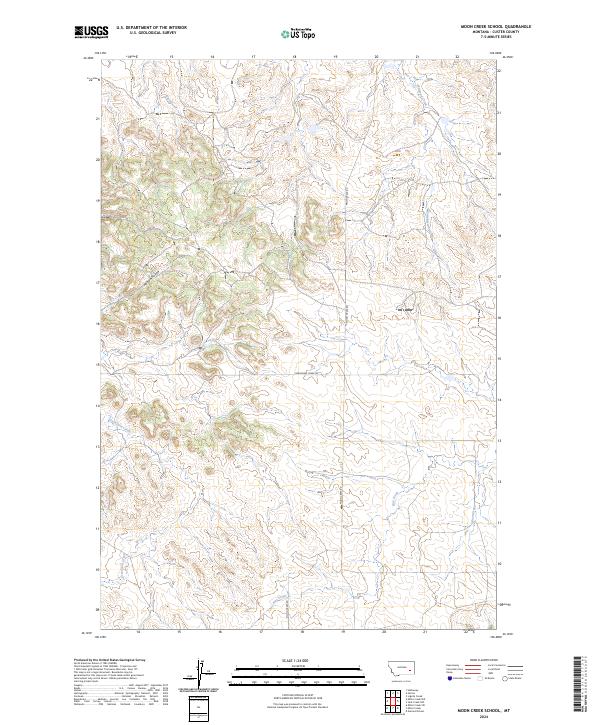 Moon Creek School topographic map thumbnail