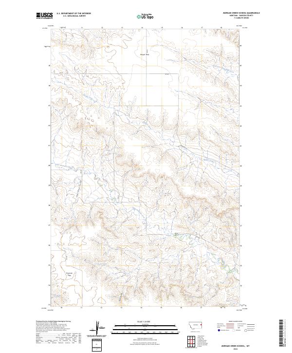Morgan Creek School topographic map thumbnail
